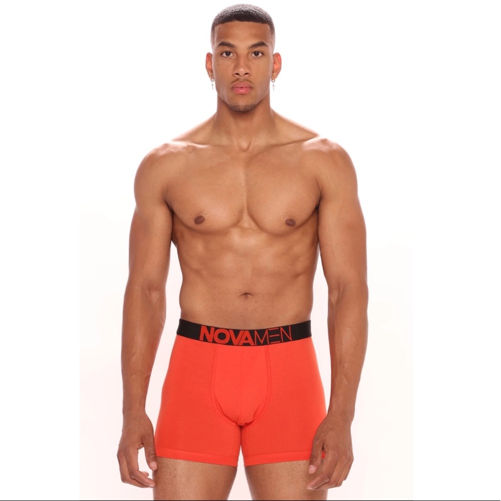 Fashion Nova - F/N Boxer brief 3 Pack - Black/Orange - Medium